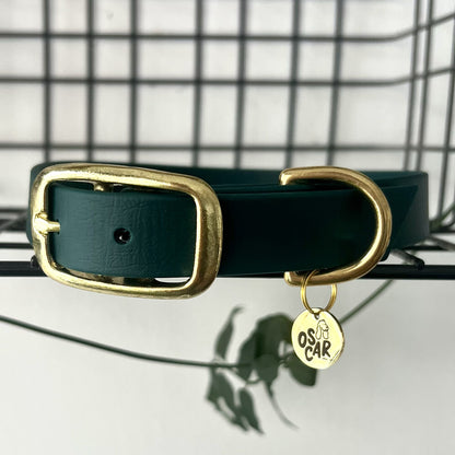 Collier Biothane®  Emeraude